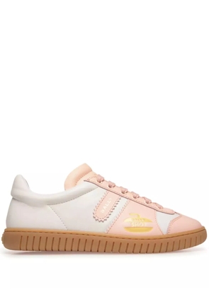 Bally Player curling-motif leather trainers - White