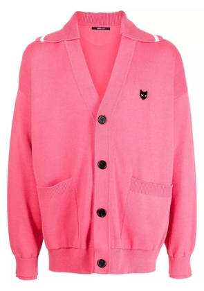 ZZERO BY SONGZIO V-neck logo-patch cardigan - Pink