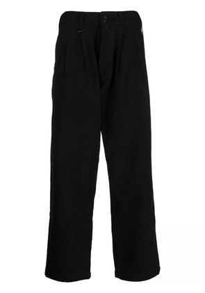 CHOCOOLATE logo-appliqué straight-leg trousers - Black