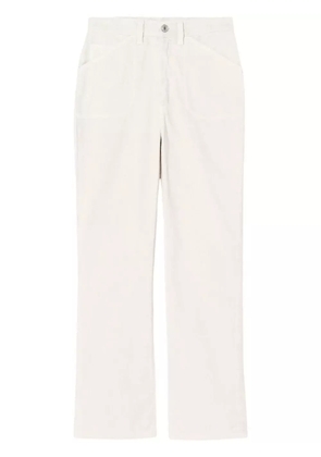 RE/DONE flared cropped corduroy trousers - White