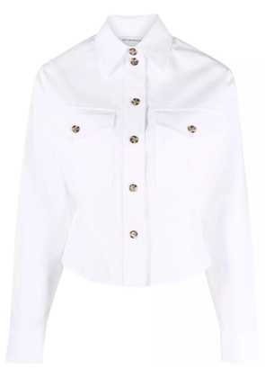 Victoria Beckham cropped cotton shirt - White