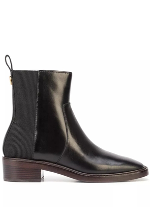 Tory Burch square-toe leather Chelsea boots - Black