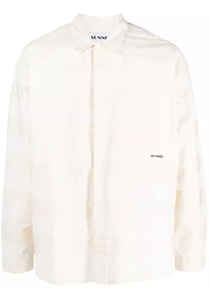 Sunnei stripe-pattern cotton shirt - Neutrals