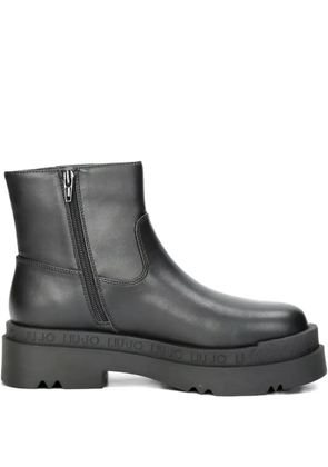 LIU JO logo platform boots - Black