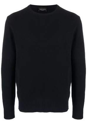 Roberto Collina crew-neck fine-knit jumper - Blue
