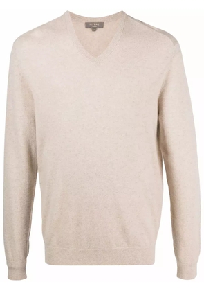 N.Peal V-neck cashmere jumper - Neutrals