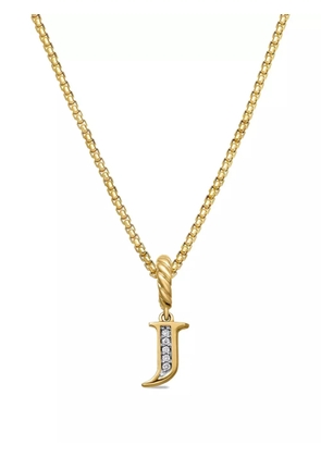 David Yurman 18kt yellow gold Pavé Initial diamond pendant