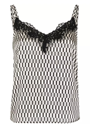 LIU JO geometric-pattern sleeveless top - Black