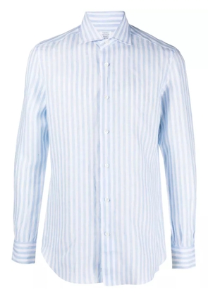Mazzarelli striped long-sleeve shirt - Blue