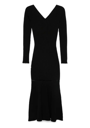 Victoria Beckham ribbed midi dress - Black