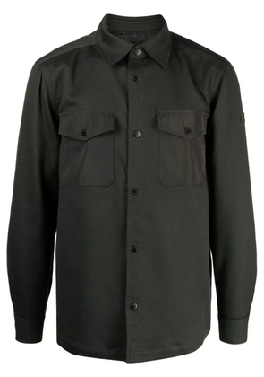 Alpha Tauri long-sleeve press-stud shirt jacket - Green