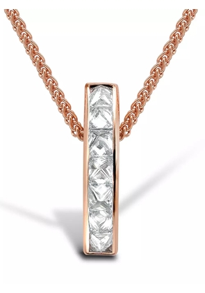 Pragnell 18kt rose gold Rockchic diamond bar pendant necklace - Pink