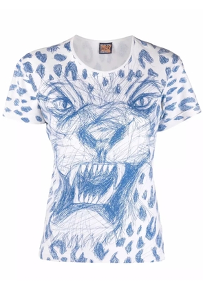 Walter Van Beirendonck Pre-Owned 1990s leopard print T-shirt - White