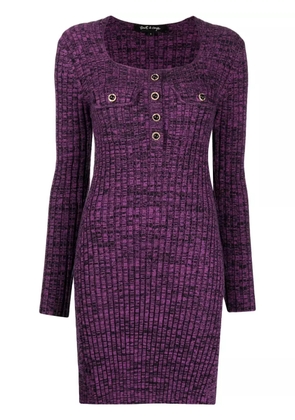 tout a coup decorative-button fitted dress - Purple
