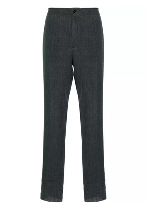 Zegna drawstring-waist linen chinos - Grey