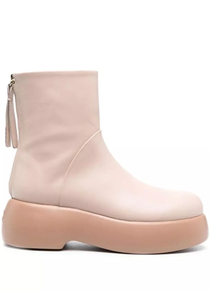 AGL Nancy rear zip-fastening boots - Neutrals