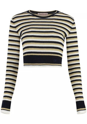 Valentino Garavani striped lurex jumper - Neutrals