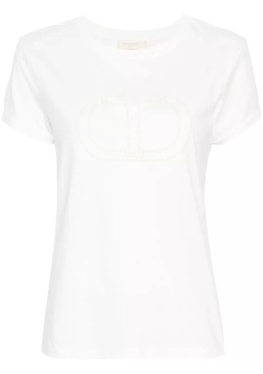 TWINSET embroidered-logo cotton T-shirt - White
