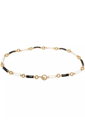 Rewind Vintage Affairs twist-detailing enamel belt - Gold