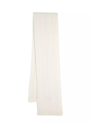 N.Peal Cable Rib scarf - Neutrals