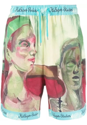 KidSuper illustration-print Bermuda shorts - Green
