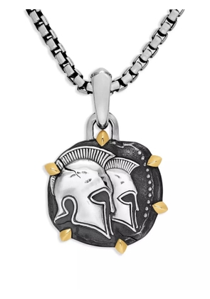 David Yurman 18kt yellow gold and sterling silver Gemini amulet (33mm)