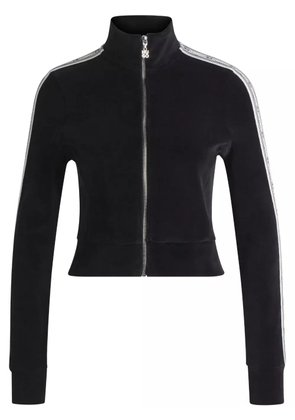 HUGO zip-up velvet cardigan - Black