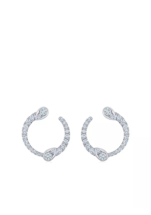 KWIAT 18kt white gold Eclipse diamomnd hoop earrings - Silver