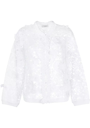 Valentino Garavani floral lace cardigan - White