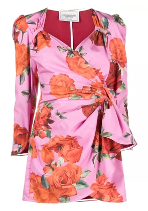 Forte Dei Marmi Couture floral-print drape-detail dress - Pink