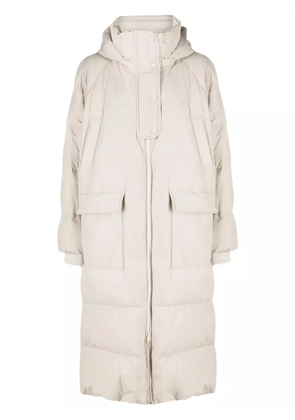 Brunello Cucinelli long puffer coat - Grey