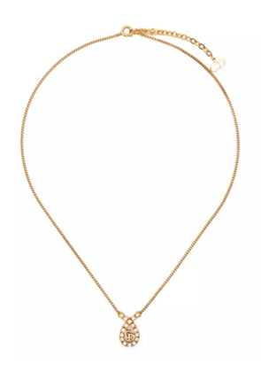 Christian Dior Pre-Owned 1990s CD pendant necklace - Gold