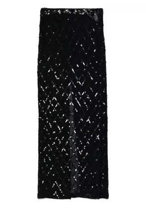 P.A.R.O.S.H. sequin-embellished maxi skirt - Black
