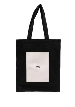 Y-3 Lux logo-print tote bag - Black