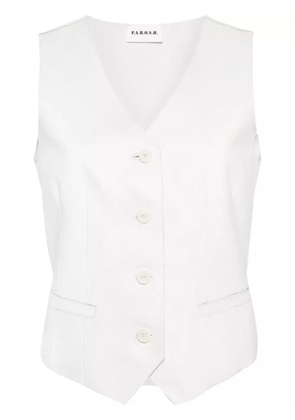 P.A.R.O.S.H. single-breasted leather waistcoat - Grey