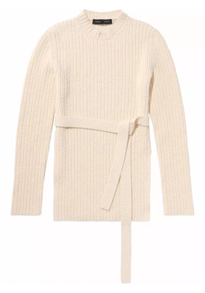 Proenza Schouler belted bouclé jumper - Neutrals