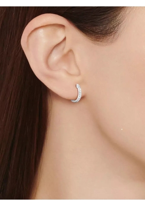 Kiki McDonough 18kt white gold Kiki Classic diamond hoops - Silver