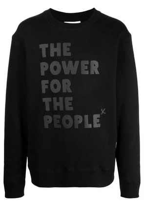 The Power For The People logo-print detail sweatshirt - Black