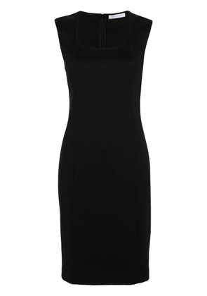 Patrizia Pepe Fly-motif midi dress - Black