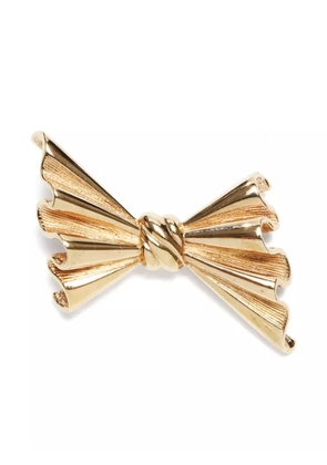 Christian Dior Pre-Owned 2000s bow brooch - Gold