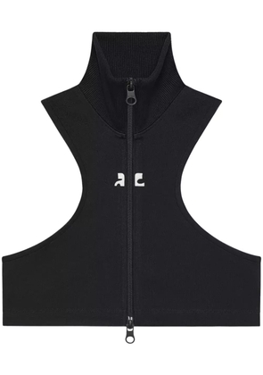 Courrèges scuba cropped jacket - Black