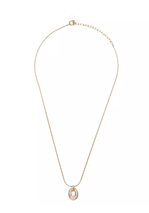 Christian Dior Pre-Owned rhinestone pendant necklace - Gold