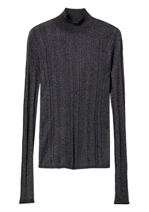 TWINSET lurex-detail ribbed jumper - Grey