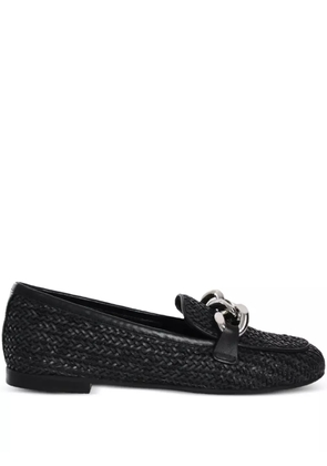 Casadei chain-link detail loafers - Black