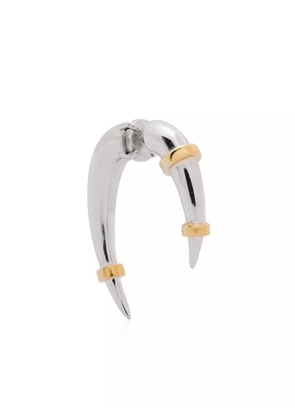 Rainbow K 14K yellow and white gold Horn single earring - Silver