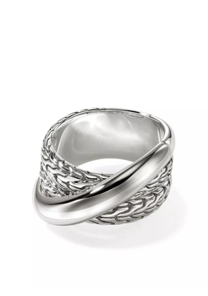 John Hardy sterling silver JH Essential Crossover ring