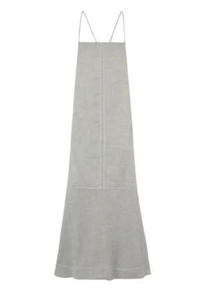 GANNI mélange tied maxi dress - Grey