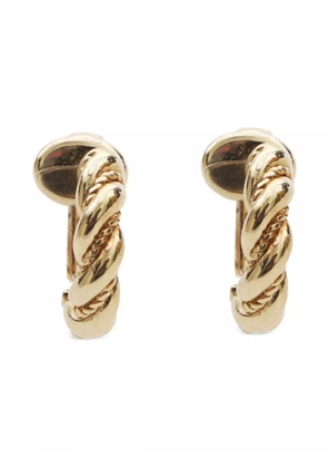 Christian Dior Pre-Owned 1990-2000s twisted clip-on earrings - Gold