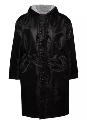 Mastermind World logo-print hooded coat - Black