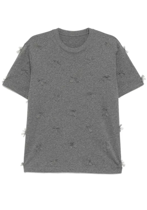 JNBY bow-embellished T-shirt - Grey